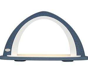weigla - Original from the Ore Mountains I LED Light Arch for Decorating with LED Lighting I Blue and White I Arch for Decorating I Indoor Decoration for Christmas, Easter and All Year Round I Wood