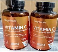 Weigthworld Vitamin C 1000mg + Rosehip & Bioflavonoids 2 x 180 Capsules 06/2027