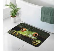 WEIHAKO Bath Mat for Bathroom Quick Dry Super Absorbent Bath Rug Diatomaceous Earth Bath Mat Frog peeking out of wallet Bathroom Rugs Non-Slip Doormat Area Rugs for Bedroom Floor Bathtub Shower Rug