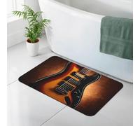 WEIHAKO Bath Mat for Bathroom Quick Dry Super Absorbent Bath Rug Diatomaceous Earth Bath Mat Instrumental Guitar Bathroom Rugs Non-Slip Doormat Area Rugs for Bedroom Floor Bathtub Shower Rug