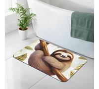 WEIHAKO Bath Mat for Bathroom Quick Dry Super Absorbent Bath Rug Diatomaceous Earth Bath Mat Sloth Pictures Bathroom Rugs Non-Slip Doormat Area Rugs for Bedroom Floor Bathtub Shower Rug