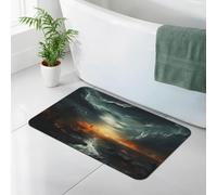WEIHAKO Bath Mat for Bathroom Quick Dry Super Absorbent Bath Rug Diatomaceous Earth Bath Mat Stormy sky Bathroom Rugs Non-Slip Doormat Area Rugs for Bedroom Floor Bathtub Shower Rug