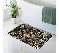 WEIHAKO Bath Mat for Bathroom Quick Dry Super Absorbent Bath Rug Diatomaceous Earth Bath Mat Tribal abstract Bathroom Rugs Non-Slip Doormat Area Rugs for Bedroom Floor Bathtub Shower Rug