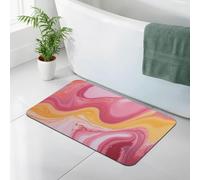 WEIHAKO Bath Mat for Bathroom Quick Dry Super Absorbent Bath Rug Diatomaceous Earth Bath Mat yellow marble Bathroom Rugs Non-Slip Doormat Area Rugs for Bedroom Floor Bathtub Shower Rug