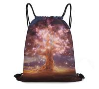 WEIHAKO Drawstring Backpack Sports Gym Bags Fantasy Fairy Tree Drawstring Bags for Men Women Beach Bag String Bag