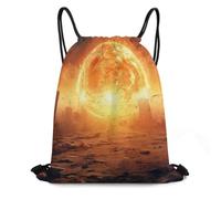 WEIHAKO Drawstring Backpack Sports Gym Bags Rising Sun Drawstring Bags for Men Women Beach Bag String Bag