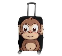 WEIHAKO Luggage Cover Elastic Anti-Scratch Suitcase Protector Washable Luggage Sleeve Cartoon Brown Monkey Suitcase Cover Protector Fit 65-95 CM Suitcases Travel Accessories M
