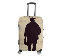 WEIHAKO Luggage Cover Elastic Anti-Scratch Suitcase Protector Washable Luggage Sleeve Dad Silhouette Poster Suitcase Cover Protector Fit 65-95 CM Suitcases Travel Accessories XL