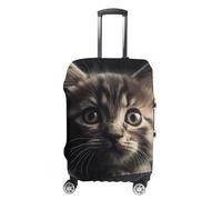 WEIHAKO Luggage Cover Elastic Anti-Scratch Suitcase Protector Washable Luggage Sleeve Frightened Kitten in Car Suitcase Cover Protector Fit 65-95 CM Suitcases Travel Accessories L