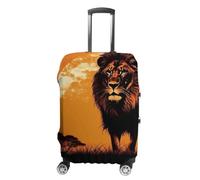 WEIHAKO Luggage Cover Elastic Anti-Scratch Suitcase Protector Washable Luggage Sleeve Silhouette Picture Lion Suitcase Cover Protector Fit 65-95 CM Suitcases Travel Accessories XL