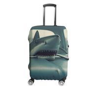 WEIHAKO Luggage Cover Elastic Anti-Scratch Suitcase Protector Washable Luggage Sleeve There's A Shark in The Car Suitcase Cover Protector Fit 65-95 CM Suitcases Travel Accessories XL