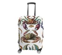 WEIHAKO Luggage Cover Elastic Anti-Scratch Suitcase Protector Washable Luggage Sleeve Various Sea Creatures Suitcase Cover Protector Fit 65-95 CM Suitcases Travel Accessories S