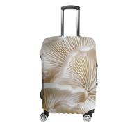 WEIHAKO Luggage Cover Elastic Anti-Scratch Suitcase Protector Washable Luggage Sleeve White Oyster Mushrooms Suitcase Cover Protector Fit 65-95 CM Suitcases Travel Accessories S