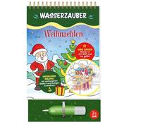 Weihnachten Wasserzauber Malbuch: Male die Motive mit dem Wasserstift immer wieder aus