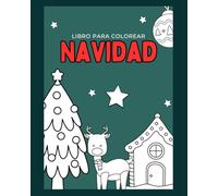 Weihnachts-Malbuch für Kinder ab 3 - Spanisch lernen: 14 einfache Ausmalbilder + erste spanische Wörter