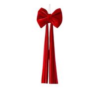 Weihnachtsbaumschleife, Vorgebundene Große Weihnachtsdekoration Aus Samt - Weihnachtsbaum-Schleifenspitze Für Drinnen Und Draußen |, Vorderseite, Treppe, Hintergrund, Zuhause, Herbst-SaisonDecor