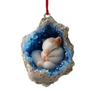 Weihnachtsbaumschmuck | 10 cm Tierfiguren Mit Aufhängeloch Christbaumschmuck,Acryl 2D Flachanhänger Figur für Liebende Partygeschenk | Fenster Deko Zuhause Festliche Familienfeier