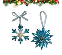 Weihnachtsschmuck - Transparent Acryl-Schneeflocken-Dekoration | Klassischer Winter-Hängeanhänger für Weihnachtsbaum, Fenster | Glitzernde Weihnachtsdekoration für Schlafzimmer, Balkon, Tür, Garten,