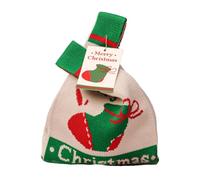 Weihnachtstasche - 9 Zoll Stoffbeutel | Rote Grüne Geschenktasche - Festliche Süßigkeiten Tasche Für Weihnachten Kekse Leckereien Partygeschenke Freunde Familie Feiertagsdeko