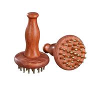 WeiiTech Wood Therapy Massage Tools 29-Teeth Copper Head Massager, Home SPA Body Relaxing and Stress Relief Handheld Massager, for Legs, Arms, Neck, Shoulder