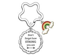 weijin Inspirational Keyrings for Men Women Girls Family Best Friends Birthday Christmas Gifts Elephant Pendant Keyring Engraved Don't Forget How Strong You Are