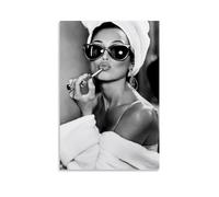 WEIJUNMAOYI Audrey Hepburn Lipstick Wall Fashion Art Poster Poster Wall Art Canvas Posters Room Decorative Aesthetic Poster Print Decor Posters 20x30inch(50x75cm) Unframe-style