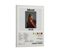 WEIJUNMAOYI Frank Ocean Album Cover Poster Blonde Poster Wall Art Canvas Posters Room Decorative Aesthetic Poster Print Decor Posters 08x12inch(20x30cm) Frame-style