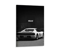 WEIJUNMAOYI Frank Ocean Music Poster Black and White Wall Art Canvas Room Decorative Aesthetic Print Decor 20x30inch(50x75cm) Frame-style