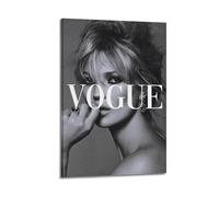 WEIJUNMAOYI Kate Moss Black And White Poster Creative Art Photography Poster Wall Art Canvas Posters Room Decorative Aesthetic Poster Print Decor 12x18inch(30x45cm) Frame-style