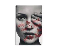 WEIJUNMAOYI Kate Moss Poster Feature Black And White Poster Poster Wall Art Canvas Posters Room Decorative Aesthetic Poster Print Decor Posters 12x18inch(30x45cm) Unframe-style