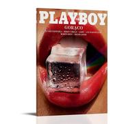 WEIJUNMAOYI Playgirl Print - Magazine Wall Decor Fashion Vintage Poster Poster Wall Art Canvas Posters Room Decorative Aesthetic Poster Print Decor Posters 12x18inch(30x45cm) Frame-style