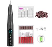 WEIKILLY Electric Nail Drill 11 in 1 Kit, 35000RPM Cordless Nail Drill Machine, Professional Acrylic Gel Electric Nail Files for Manicure and Pedicure, Portable Home Travel or Salon Use (Grey)