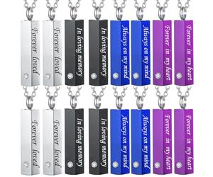weikui 16 Pieces Urn Necklace for Ashes for Human Cremation Jewelry for Ashes Square Small BarKeepsake Pendant for Women Men Loved Ones, 3.7x0.8cm, Metal, No Gemstone