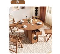 Weilai Concept Ainsley Folding Extendable Dining Table, Wood - NO Chair - Dark Oak Style B