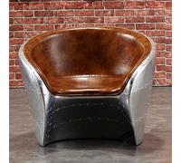 Weilai Concept Aviator Pilot Armchair, Loft Style - Brown