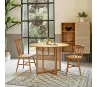 Weilai Concept Bruce Rattan Dining Table, Light Oak, Round - 2