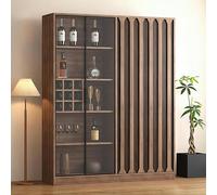 Weilai Concept Dory Wine Cabinet, Walnut/Size C - B - White