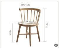 Weilai Concept Gavril Rattan Dining Table, Oak, Rectangle - A Set Of 2 Dining Chairs ( NO Dining Table )