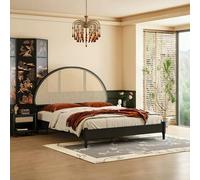 Weilai Concept Heather King Size / Super King Size Bed, Rattan - King Size - NO Mattress