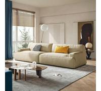 Weilai Concept Isaac Three Seater, Four Seater, Five Seater Sofa, Modular Sofa, Leathaire - Four Seater 340cm - Light Mocha