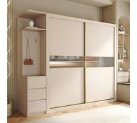 Weilai Concept Jansen Sliding Door Wardrobe - Cream - 180 x 60 x 200cm