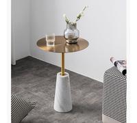 Weilai Concept Kilby Side Table, Marble - Gold+White