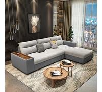 Weilai Concept Lobo Sectional Sofa With Storage, Chaise Lounge Sofa Bed - Light Grey - Right Hand Facing - 270cm