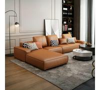 Weilai Concept Nevaeh Three Seater Corner Sofa, Leathaire - Blue