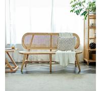 Weilai Concept Penny Cane Rattan Bench, Oak - Two Seater - Oak