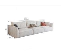 Weilai Concept R77 Dexter Three Seater Sofa, Modular Sofa, Leathaire - Three Seater 300cm - White