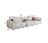 Weilai Concept R77 Dexter Two Seater Corner Sofa, Leathaire - Three Seater 280cm - White