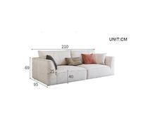 Weilai Concept R77 Dexter Two Seater Corner Sofa, Leathaire - Two Seater 210cm - White