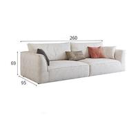 Weilai Concept R77 Dexter Two Seater Corner Sofa, Leathaire - Two Seater 260cm - White