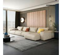 Weilai Concept R87 Calvin Two Seater Corner Sofa, Leathaire - Two Seater Corner 280cm - Beige - Left-Hand Facing Sectional